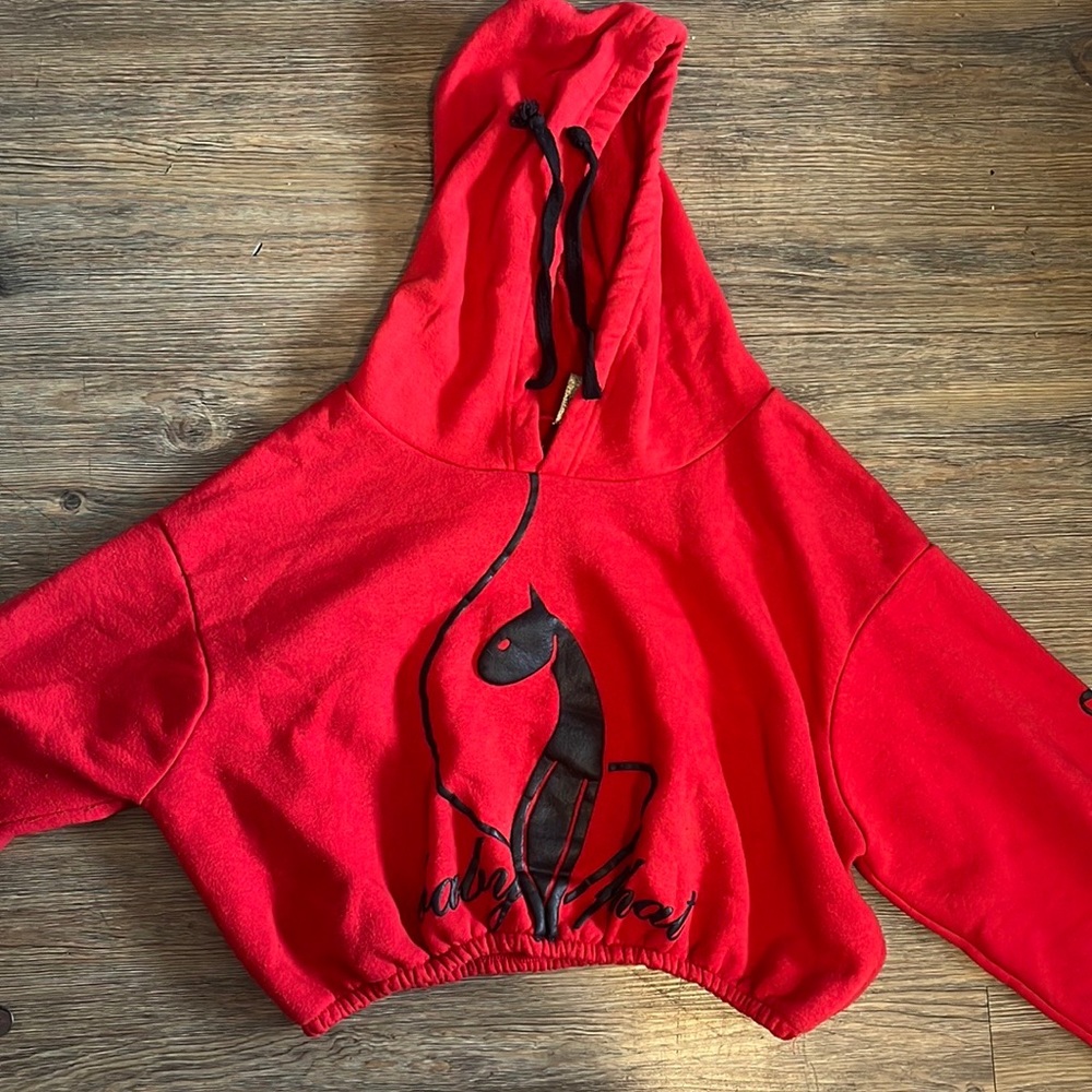 Red baby phat cropped sweatshirt!